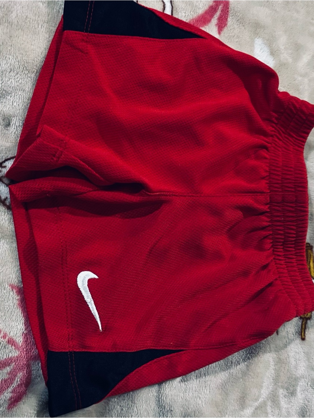 Nike Red and Black Kids Athletic Shorts